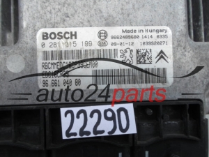 MOTORSTEUERGERÄT ECU STEUERGERAT CITROEN PEUGEOT 2.2 HDI BOSCH 0 281 015 199, 0281015199, 96 661 040 80, 9666104080