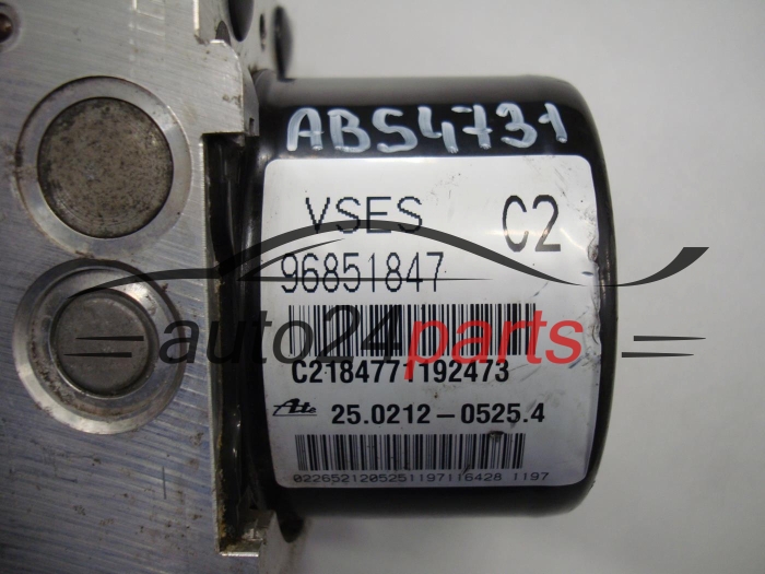 ABS POMPA I STEROWNIK OPEL CHEVROLET 96851847, ATE 25.0212-0525.4, 25021205254, 00.0406-039C.5, 000406039C5, 25.0926-4588.3, 25092645883