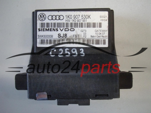 CENTRALKA MODUL STEROWNIK GATEWAY VOLKSWAGEN AUDI SIEMENS 5WK50000B 1K0907530K 1K0 907 530 K