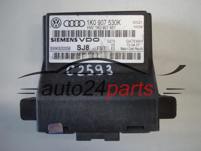CENTRALKA MODUL STEROWNIK GATEWAY VOLKSWAGEN AUDI SIEMENS 5WK50000B 1K0907530K 1K0 907 530 K