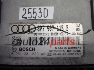 KOMPUTER STEROWNIK SILNIKA AUDI BOSCH 0 261 201 883, 0261201883, 8P7907115B, MED17.5