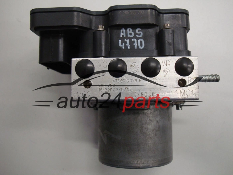 ABS POMPA I STEROWNIK RENAULT 476602079R, 0265255792, 0265956403