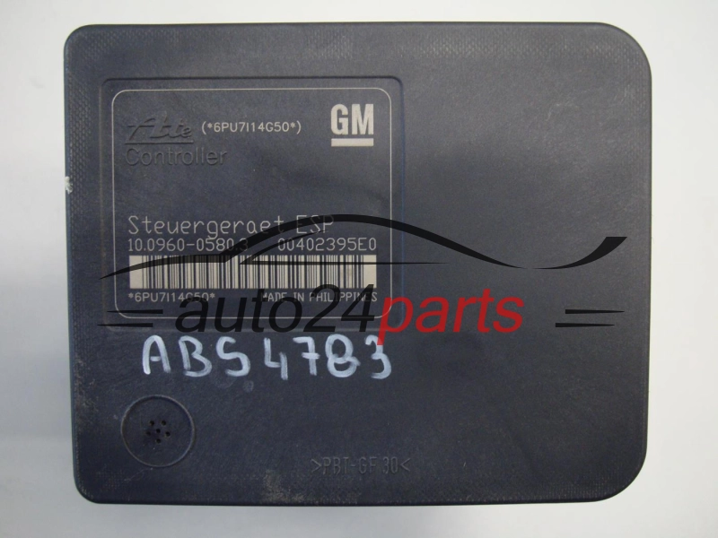 ABS POMPA I STEROWNIK OPEL ASTRA H 13246538, 10.0960-0580.3, 10096005803