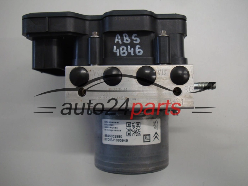 ABS POMPA I STEROWNIK CITROEN 39242804, 0265295150, 9845052980, 0265957058