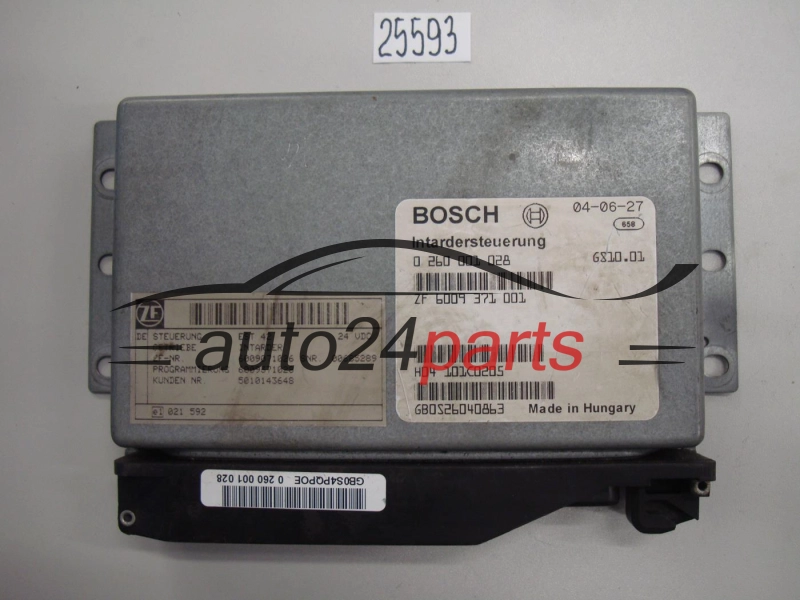 STEROWNIK SKRZYNI INTARDER IVECO STRALIS BOSCH 0 260 001 028, 0260001028, ZF 6009 371 001, ZF6009371001
