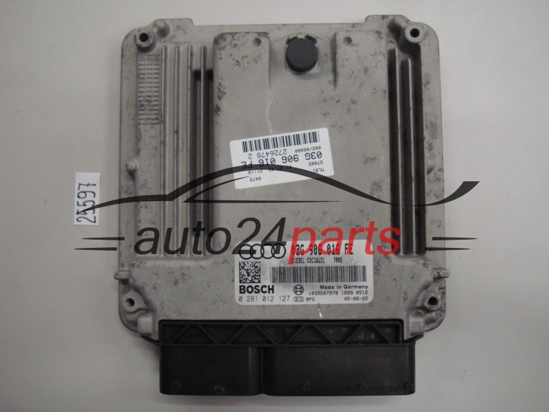 KOMPUTER STEROWNIK SILNIKA AUDI A4 1.9 TDI 03G906016FE, 03G 906 016 FE, BOSCH 0281012127, 0 281 012 127, DIESEL EDC16U31