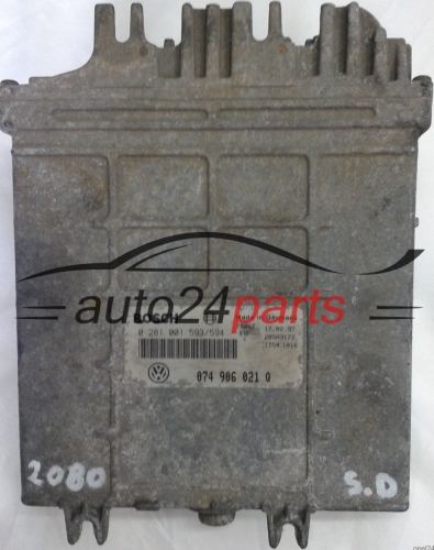 CALCULATEUR MOTEUR VW VOLKSWAGEN LT 2.5 SDI BOSCH 0 281 001 593/594, 0281001593, 0281001594, 074906021Q, 074 906 021 Q, 28SA2172