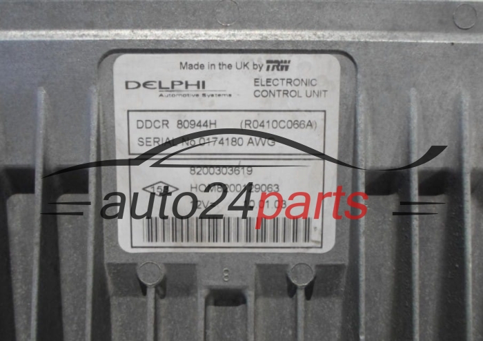 ECU CENTRALITA DE MOTOR  RENAULT CLIO 1.5 DCI Delphi R0410C066A, 8200303619