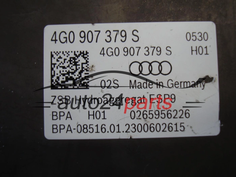 ABS POMPA I STEROWNIK AUDI 4G0614517AK, 0265254424, 4G0907379S, 0265956226
