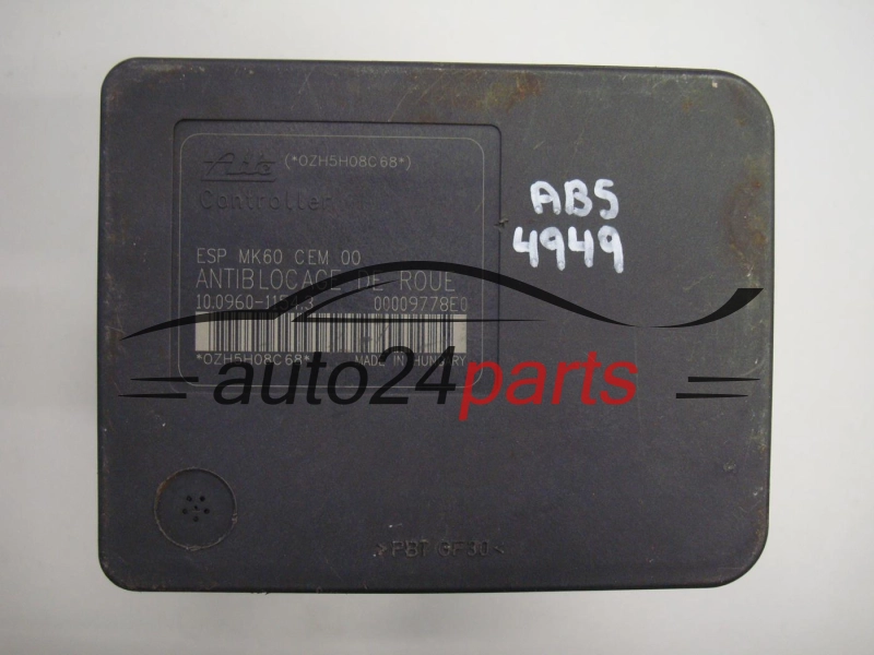 ABS POMPA I STEROWNIK CITROEN 9654777580, 10.0960-1154.3, 10096011543