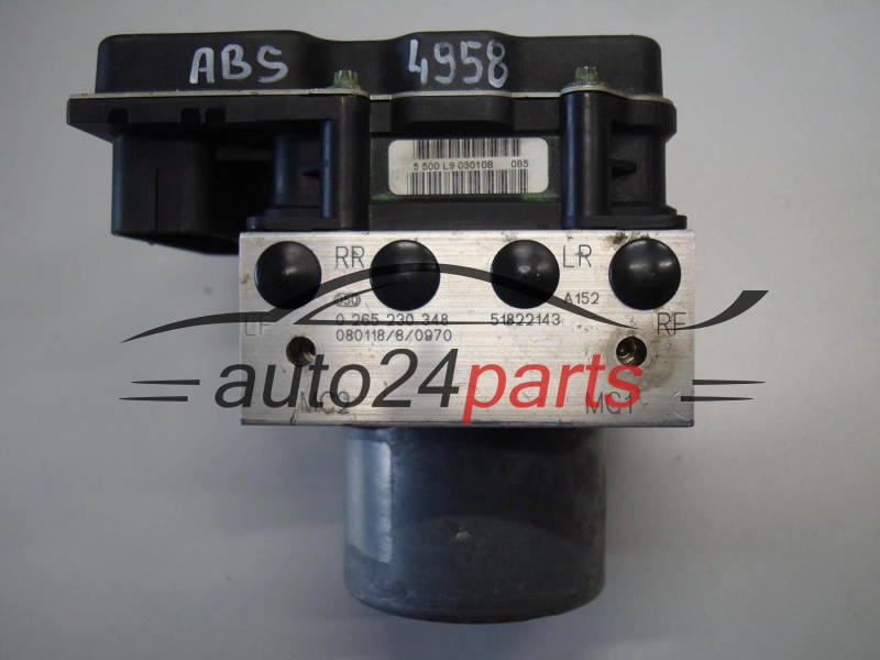 ABS POMPA I STEROWNIK FIAT GRANDE PUNTO BOSCH 0 265 230 348, 0265230348, 0265951047