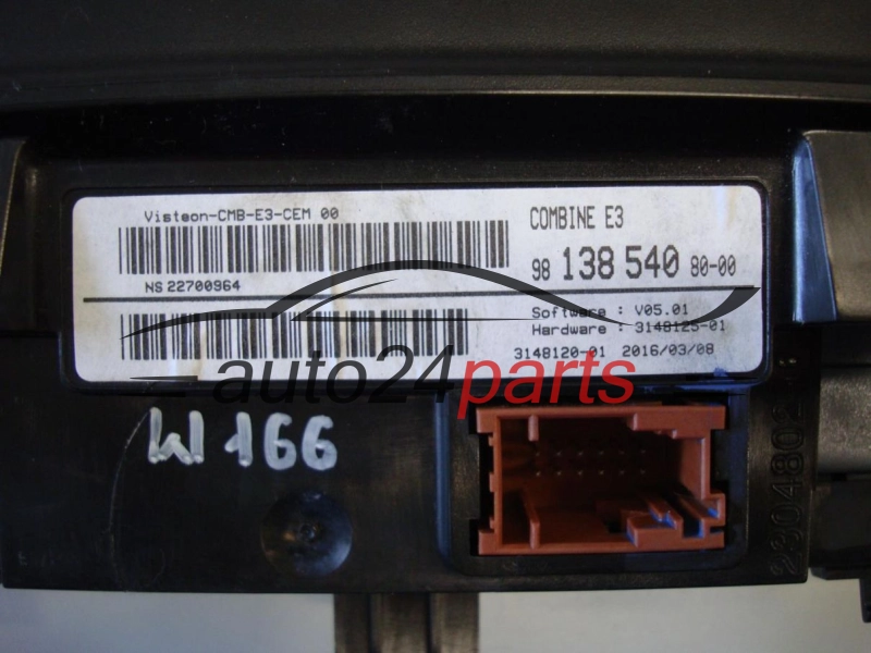 WYSWIETLACZ CITROEN 98 138 540 80 - 00, 9813854080 - 00, VISTEON