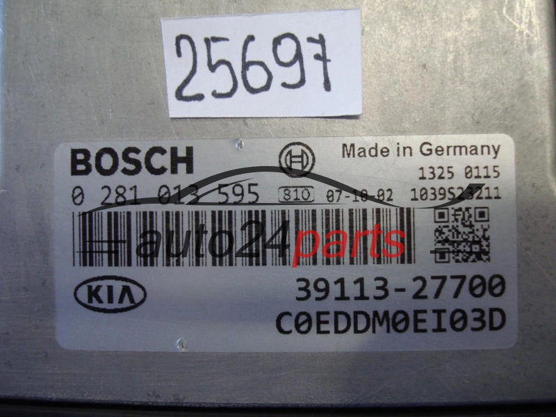 Sterownik silnika HYUNDAI KIA 2.0 CRD BOSCH 0281013595 39103-2A765 - 25697 25698