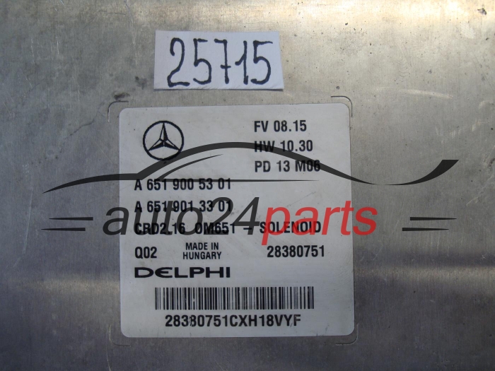 KOMPUTER STEROWNIK SILNIKA MERCEDES Delphi 28380751, A 651 900 53 01, A6519005301, A 651 901 33 01, A6519013301, CRD2.16