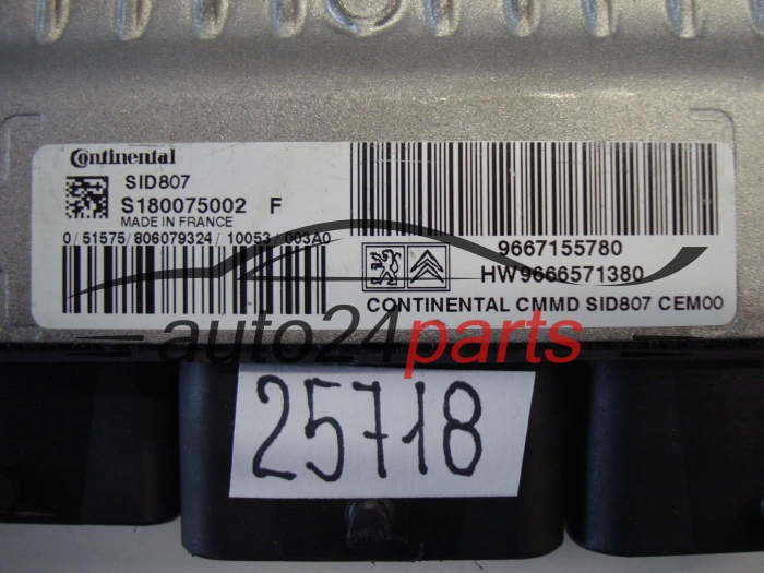 KOMPUTER STEROWNIK SILNIKA CITROEN PEUGEOT S180075002F, 9667155780, 9666571380, SID807
