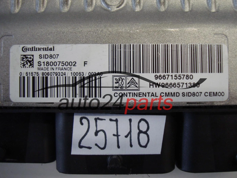 KOMPUTER STEROWNIK SILNIKA CITROEN PEUGEOT S180075002F, 9667155780, 9666571380, SID807