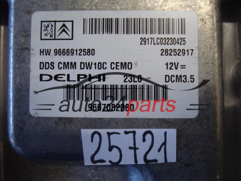 KOMPUTER STEROWNIK SILNIKA CITROEN FIAT SCUDO DCM3.5, 28252917, 9667082380