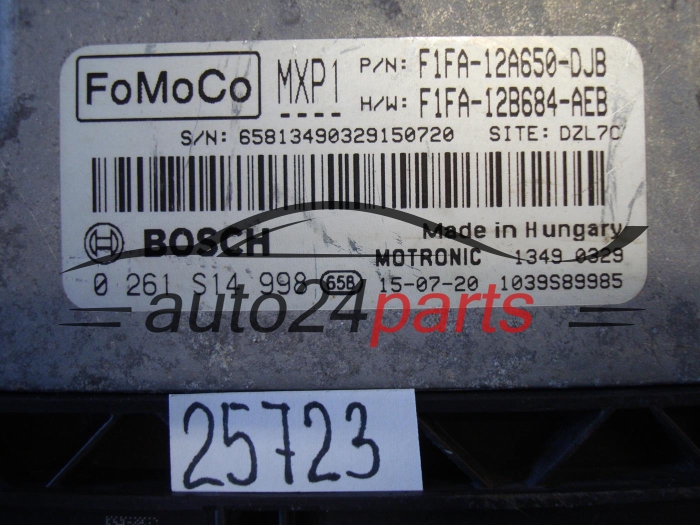 KOMPUTER STEROWNIK SILNIKA FORD BOSCH 0 261 S14 998, 0261S14998, FIFA-12A650-DJB, FIFA12A650DJB