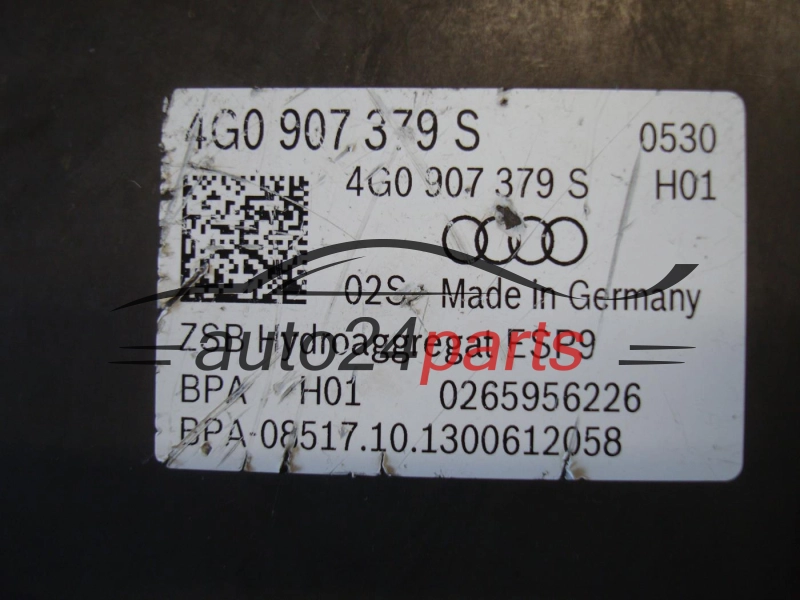 ABS POMPA I STEROWNIK AUDI 4G0614517AK, 0265254424, 4G0907379S, 0265956226