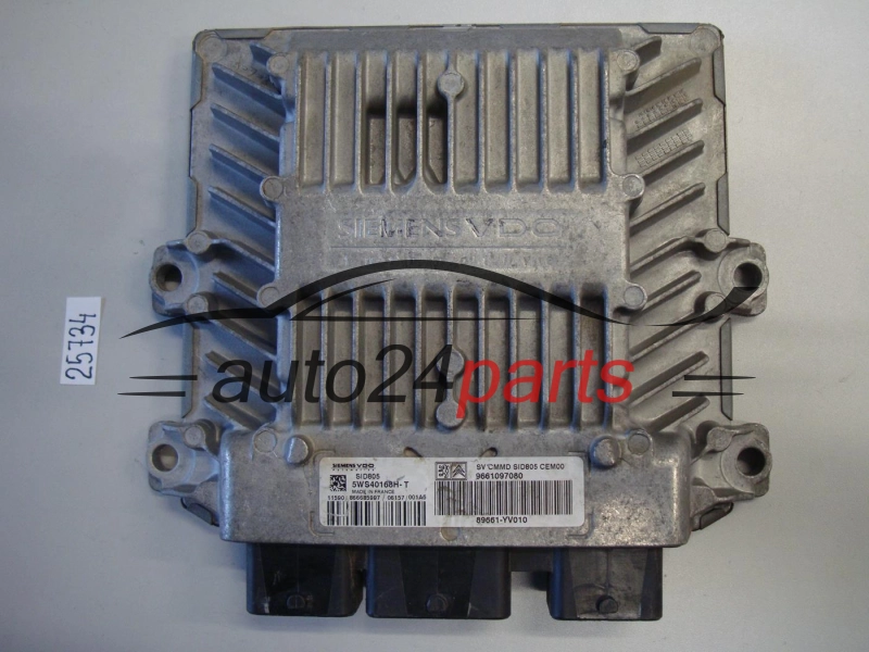 KOMPUTER STEROWNIK SILNIKA CITROEN PEUGEOT 1.4 HDI SIEMENS VDO 5WS40168H-T, 5WS40168HT, 9661097080, 89661-YV010, 89661YV010, SID805