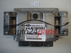 KOMPUTER STEROWNIK SILNIKA PEUGEOT 206 IAW 6LPA.01, IAW6LPA01, SW 9652757480, HW 9649578780 - 