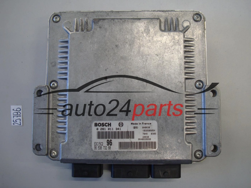 KOMPUTER STEROWNIK SILNIKA PEUGEOT 307 2.0 HDI BOSCH 0281011341, 0 281 011 341, 9653873280, 96 538 732 80, EDC15C2 96