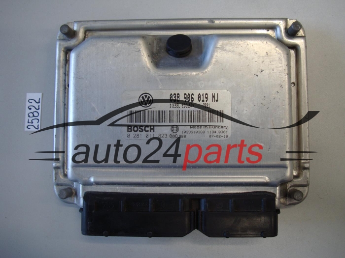 KOMPUTER STEROWNIK SILNIKA VOLKSWAGEN SEAT IBIZA 1.9 TDI BOSCH 0 281 011 823, 0281011823, 038 906 019 NJ, 038906019NJ, EDC15P+