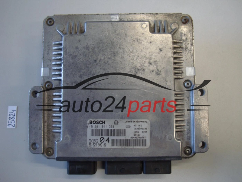 KOMPUTER STEROWNIK SILNIKA PEUGEOT 807 2.2 HDI BOSCH 0 281 011 363, 0281011363, 96 525 902 80, 9652590280, 9640938180, EDC15C2 04