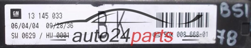 OPEL ASTRA ZAFIRA GM 13 145 033 BK, 13145033BK, HELLA 5DK 008 668-01, 5DK00866801