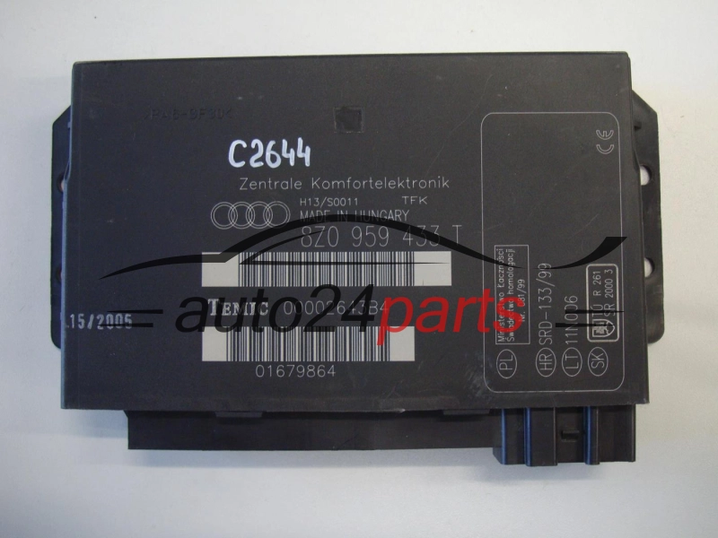 CENTRALKA MODUL KOMFORTU AUDI 8Z0 959 433 T, 8Z0959433T, TEMIC 00002643B3