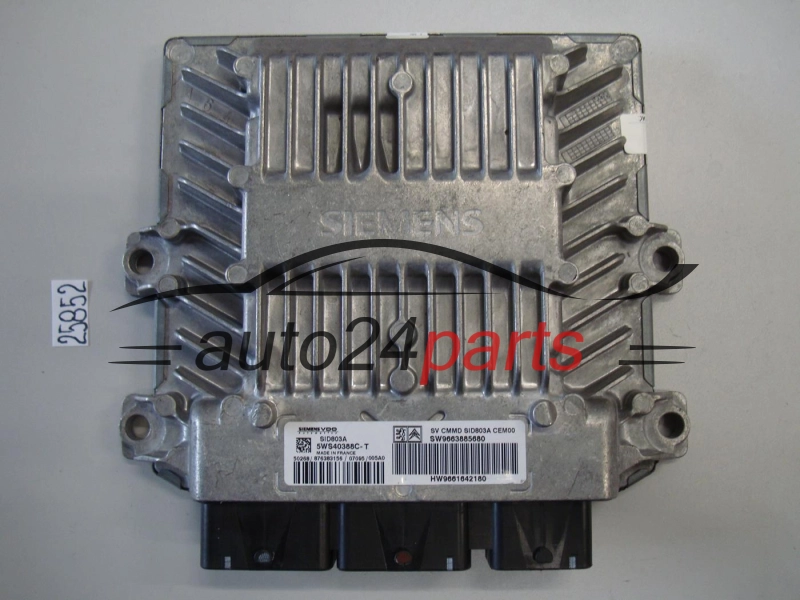 KOMPUTER STEROWNIK SILNIKA CITROEN C5 2.0 HDI SIEMENS VDO 5WS40388C-T, 5WS40388CT, SW 9663885680, HW 9661642180 SID803A