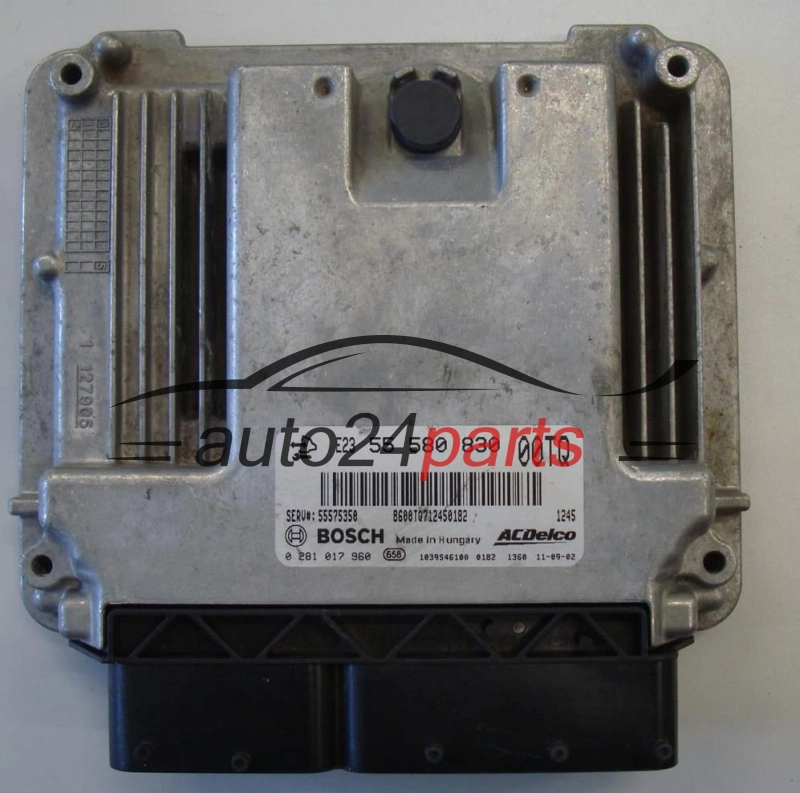 CALCULATEUR MOTEUR 1.3 CDTI OPEL CORSA 55580830 00TQ, 55 580 830, 55575350, BOSCH 0281017960, 0281 017 960