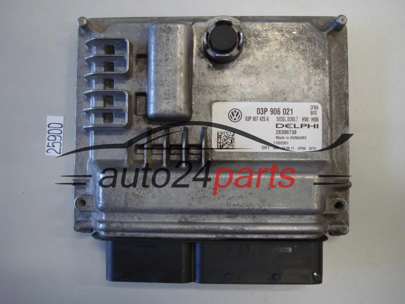KOMPUTER STEROWNIK SILNIKA VOLKSWAGEN POLO 6R 1.2 TDI DELPHI 28306738, 03P 906 021, 03P906021, 03P 907 425 A, 03P907425A