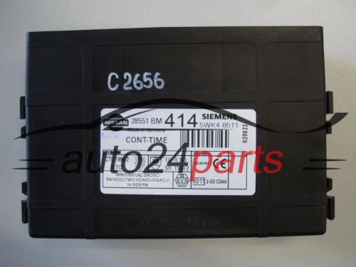 CENTRALKA MODUL STEROWNIK NISSAN ALMERA SIEMENS 5WK4 8511, 5WK48511, 28551 BM 414, 28551BM414