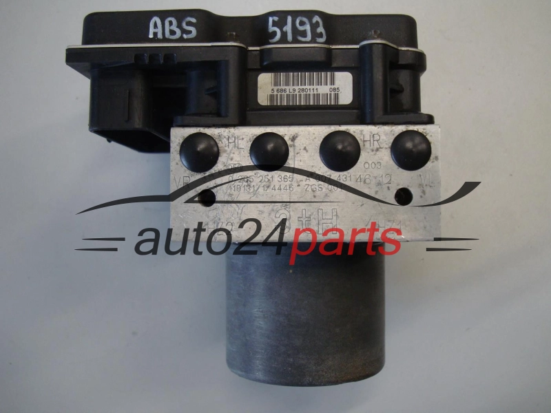 ABS POMPA I STEROWNIK MERCEDES BENZ BOSCH 0 265 251 365, 0265251365, A0074314612, 0265951520