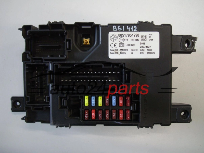 CENTRALKA MODUL BSI FIAT PUNTO GRANDE DELPHI 28079637, 00517954290