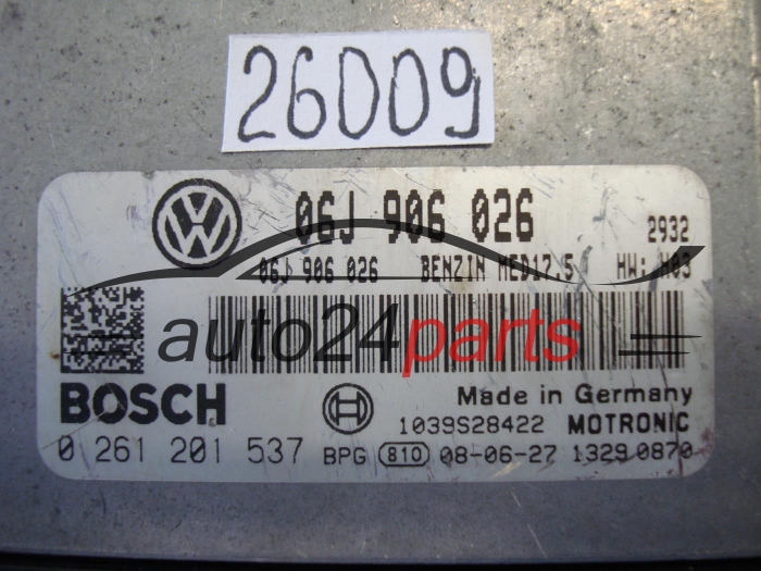 KOMPUTER STEROWNIK SILNIKA VOLKSWAGEN BOSCH 0 261 201 537, 0261201537, 06J906026, MED17.5