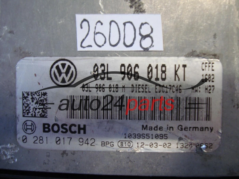 SEAT BOSCH 0 281 01 7942, 0281017942, 03L906018KT, EDC17C46
