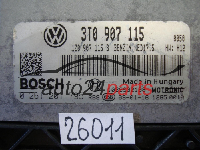 SKODA BOSCH 0 261 201 795, 0261201795, 3T0907115, MED17.5