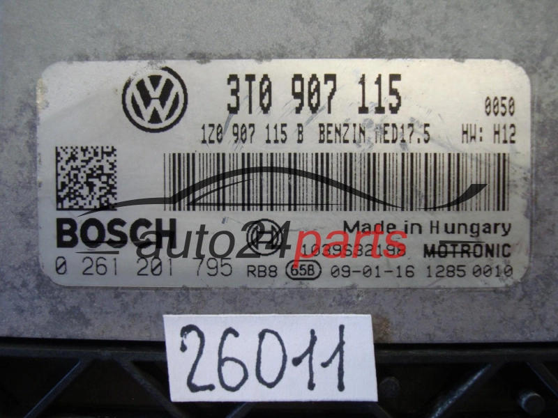 SKODA BOSCH 0 261 201 795, 0261201795, 3T0907115, MED17.5