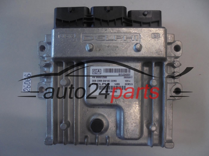 KOMPUTER STEROWNIK SILNIKA CITROEN PEUGEOT 2.0 HDI DELPHI 28252917, HW 9666912580, HW9666912580, DCM3.5