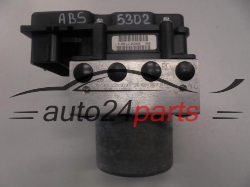 ABS POMPA I STEROWNIK CITROEN PEUGEOT BOSCH 0 265 231 974, 0265231974, 96 601 071 80, 9660107180, 96 652 922 80, 9665292280, 0 265 800 650, 0265800650