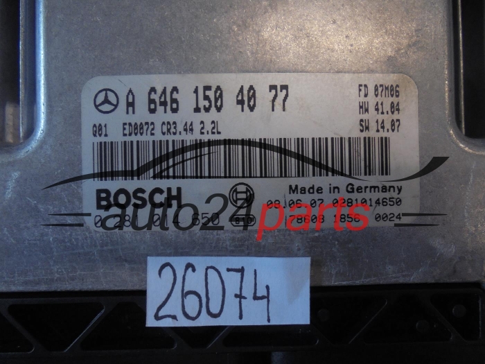 MERCEDES BENZ BOSCH 0 281 014 650, 0281014650, A6461504077, CR3.44
