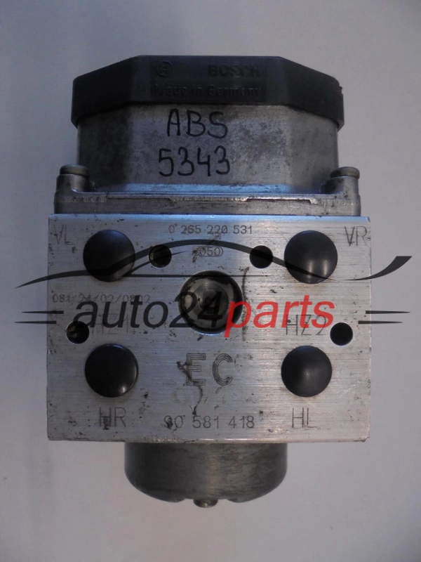 ABS POMPA I STEROWNIK OPEL ASTRA ZAFIRA BOSCH 0 265 220 531, 0265220531, 90 581 418, 90581418, 0 273 004 363, 0273004363
