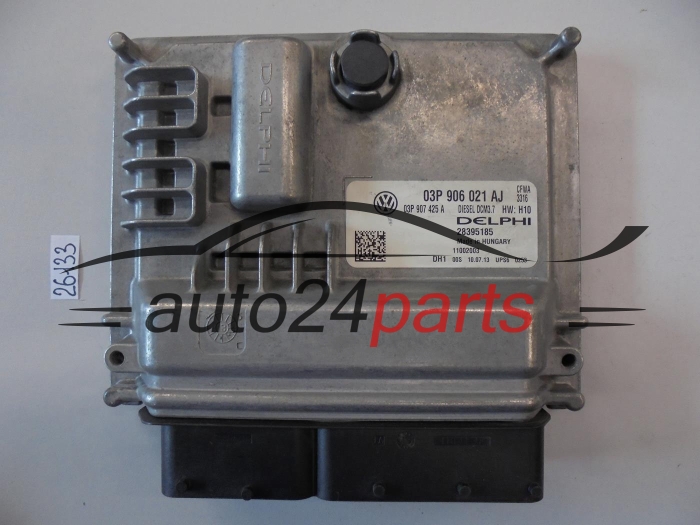 KOMPUTER STEROWNIK SILNIKA VW VOLKSWAGEN POLO 1.2 TDI DELPHI 28395185, 03P 906 021 AJ, 03P906021AJ, 03P 907 425 A, 03P907425A