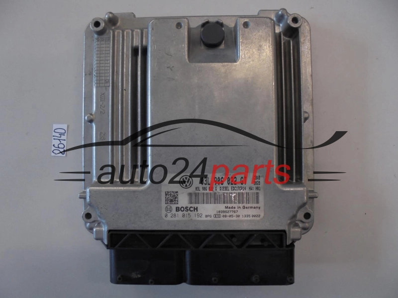 KOMPUTER STEROWNIK SILNIKA VOLKSWAGEN BOSCH 0 281 015 192, 0281015192, 03L906022GT, EDC17CP14