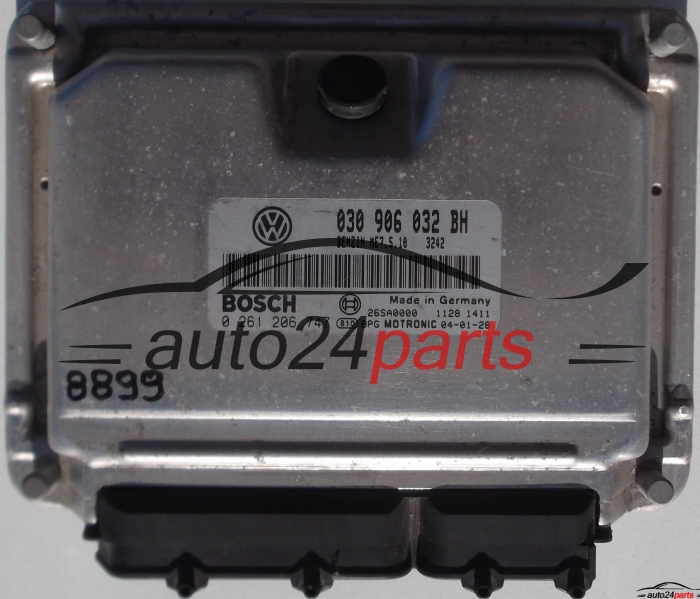 CALCULATEUR MOTEUR VW VOLKSWAGEN POLO, LUPO 1.0, BOSCH 0 261 206 747, 0261206747, 030 906 032 BH, 030906032BH, ME7.5.10