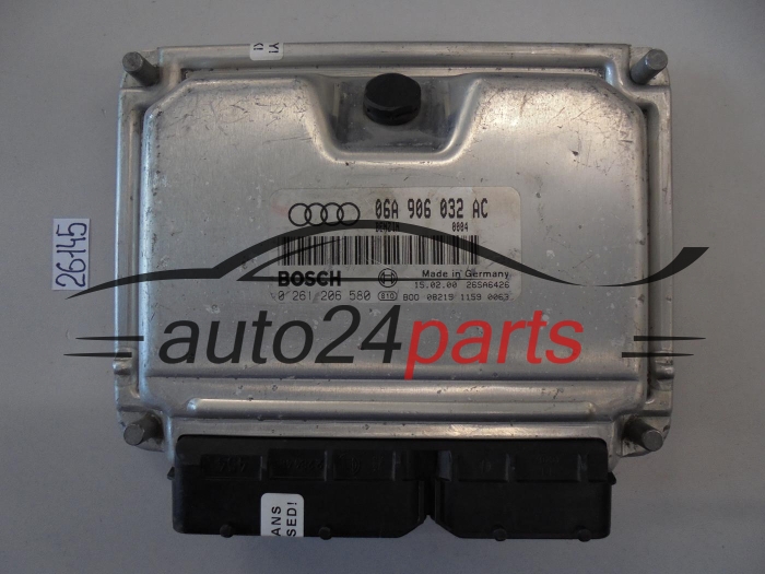 KOMPUTER STEROWNIK SILNIKA AUDI BOSCH 0 261 206 580, 0261206580, 06A906032AC