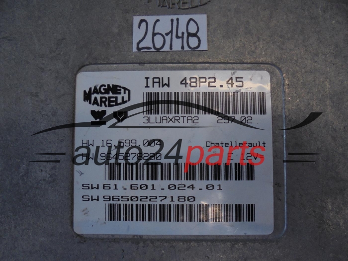 CENTRALITA DE MOTOR  CITROEN FIAT IAW48P2.45, IAW48P245, 9650227180