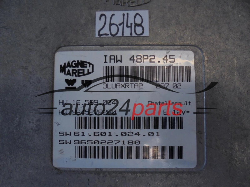 KOMPUTER STEROWNIK SILNIKA CITROEN FIAT IAW48P2.45, IAW48P245, 9650227180